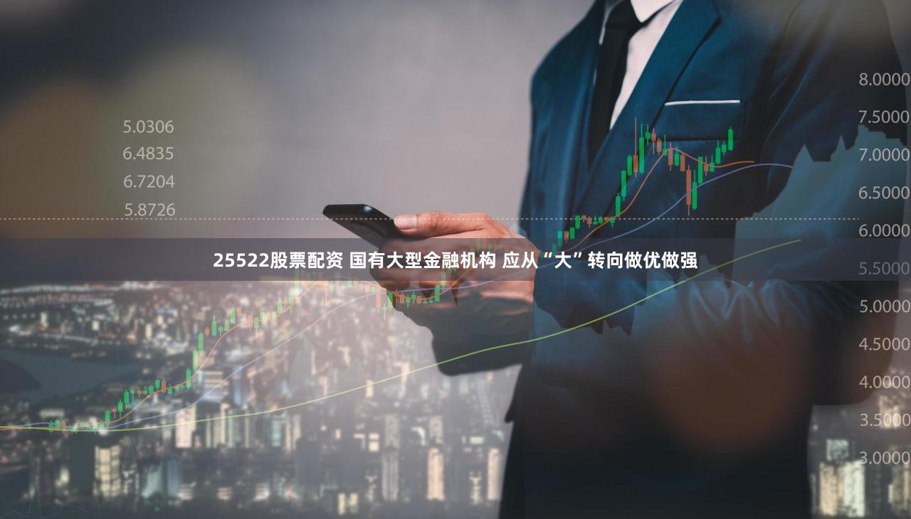 25522股票配资 国有大型金融机构 应从“大”转向做优做强