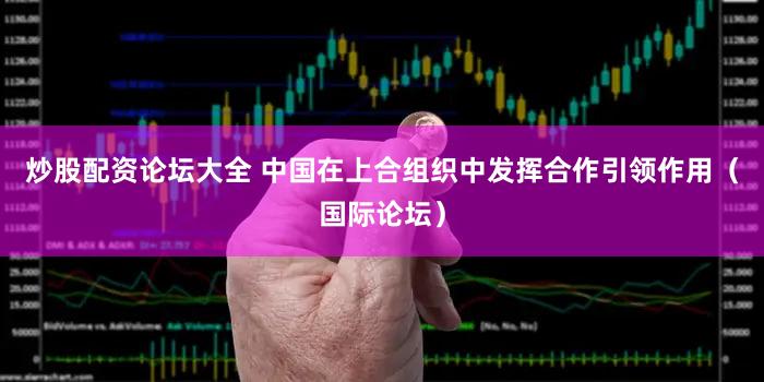 炒股配资论坛大全 中国在上合组织中发挥合作引领作用（国际论坛）